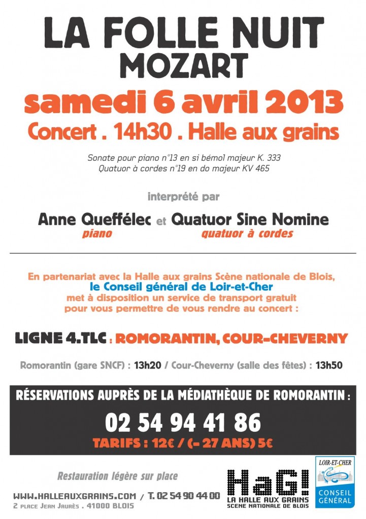Concert Romorantin - Folle nuit Mozart - Blois 2013