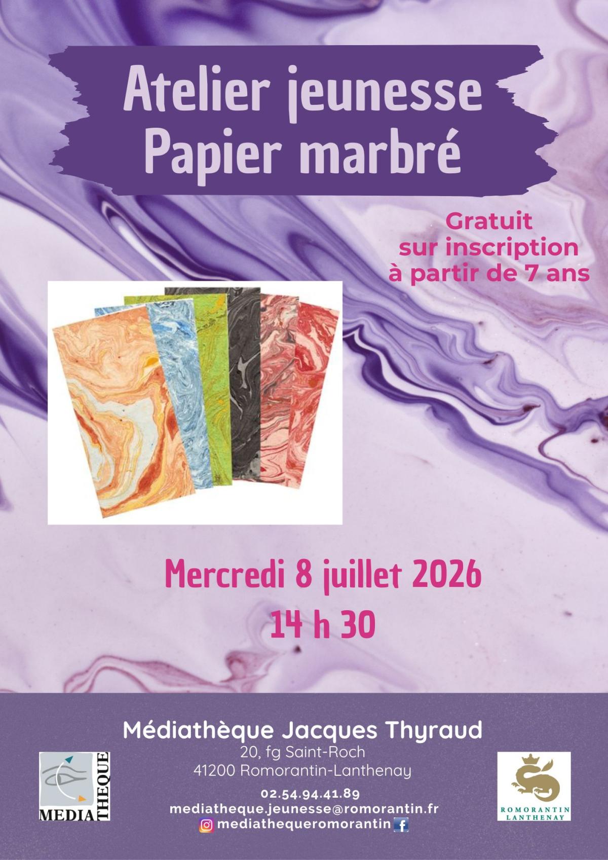 Atelier papier marbré